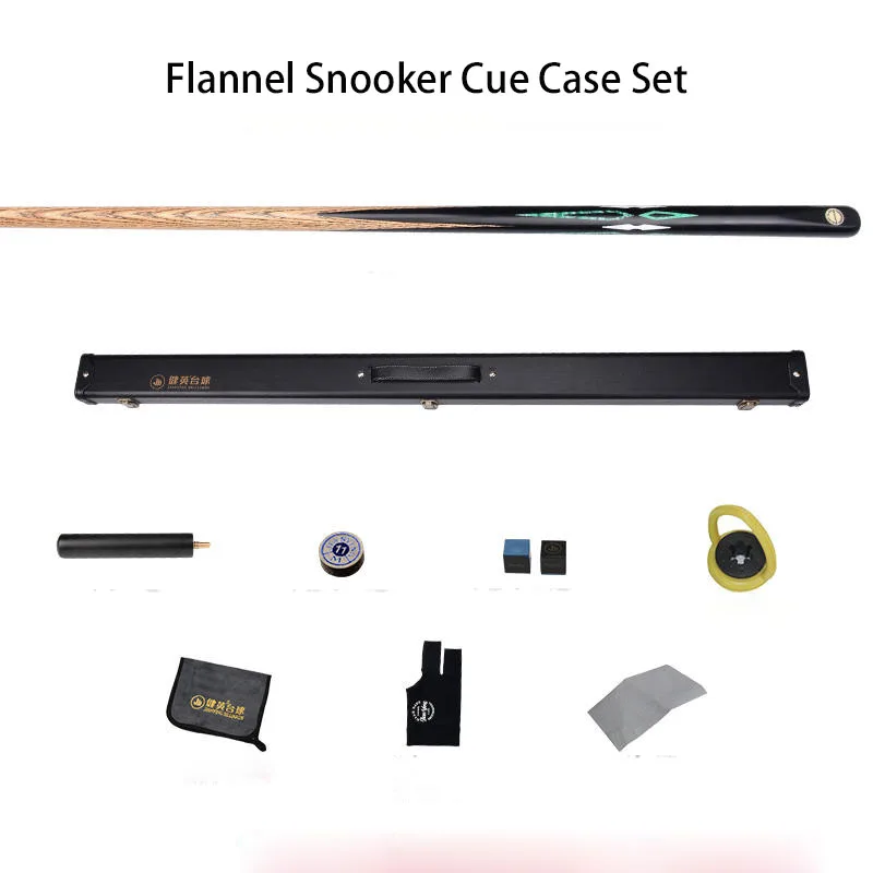 

New Arrival Jian Ying One Piece Snooker Cue 10.3mm Tip Size Ash Wood Shaft Acrylic Inlay Green And Blue Two Colors With Cue Case