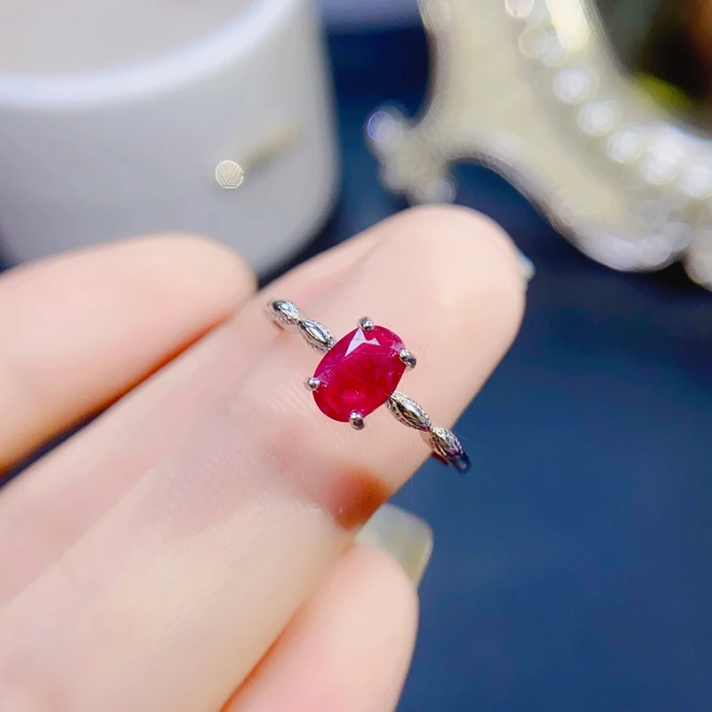 Natural Ruby Rings for women silver 925 jewelry luxury gem stones 18k gold plated free shiping items