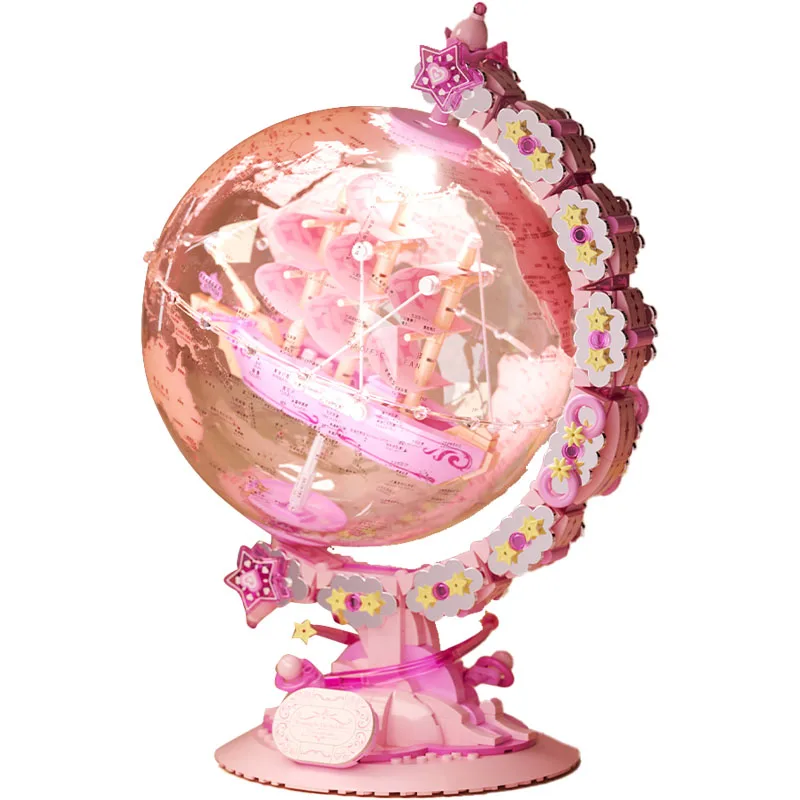 Anime Kawaii Cartoon Galaxy Wandering Globe Assembly Bouwstenen Educatief Speelgoed Ornamenten Model Meisje Verjaardagscadeau