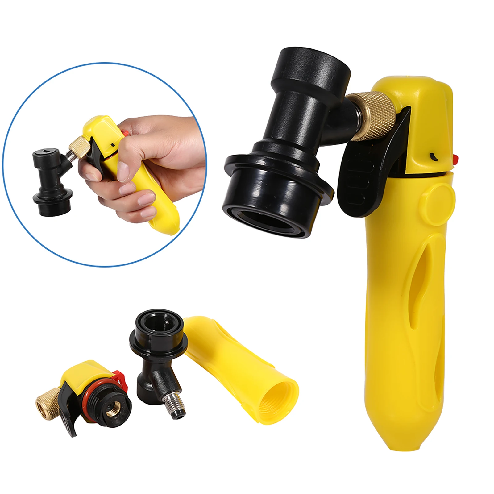 Portable Keg Charger CO2 Injector Draft Beer Dispenser   Ball Lock for Homebrew Soda Valve