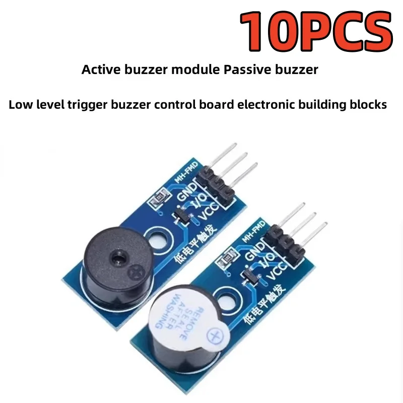 10PCS Active Buzzer Module Low-Level Triggering Passive Buzzer Control Board Electronic Building Blocks for DIY Projects
