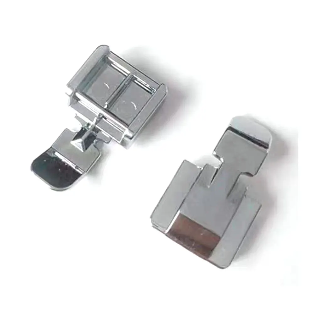 Compatible Metal Zipper Presser Foot Left & Right Single Sides For Household Snap-on Sewing Machines Brother Singer Janome