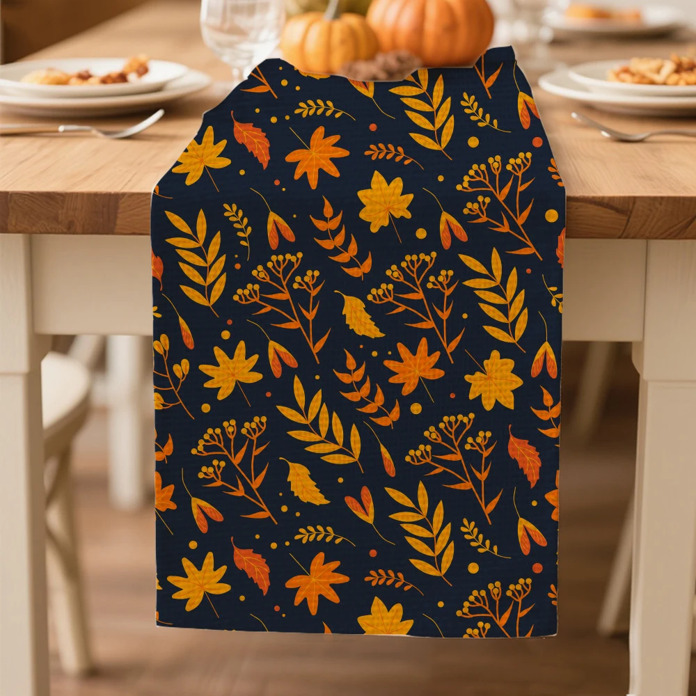 

autumn table runners for dining table decoration & accessories table runner for party Thanksgiving Day Leaf pattern tablecloth