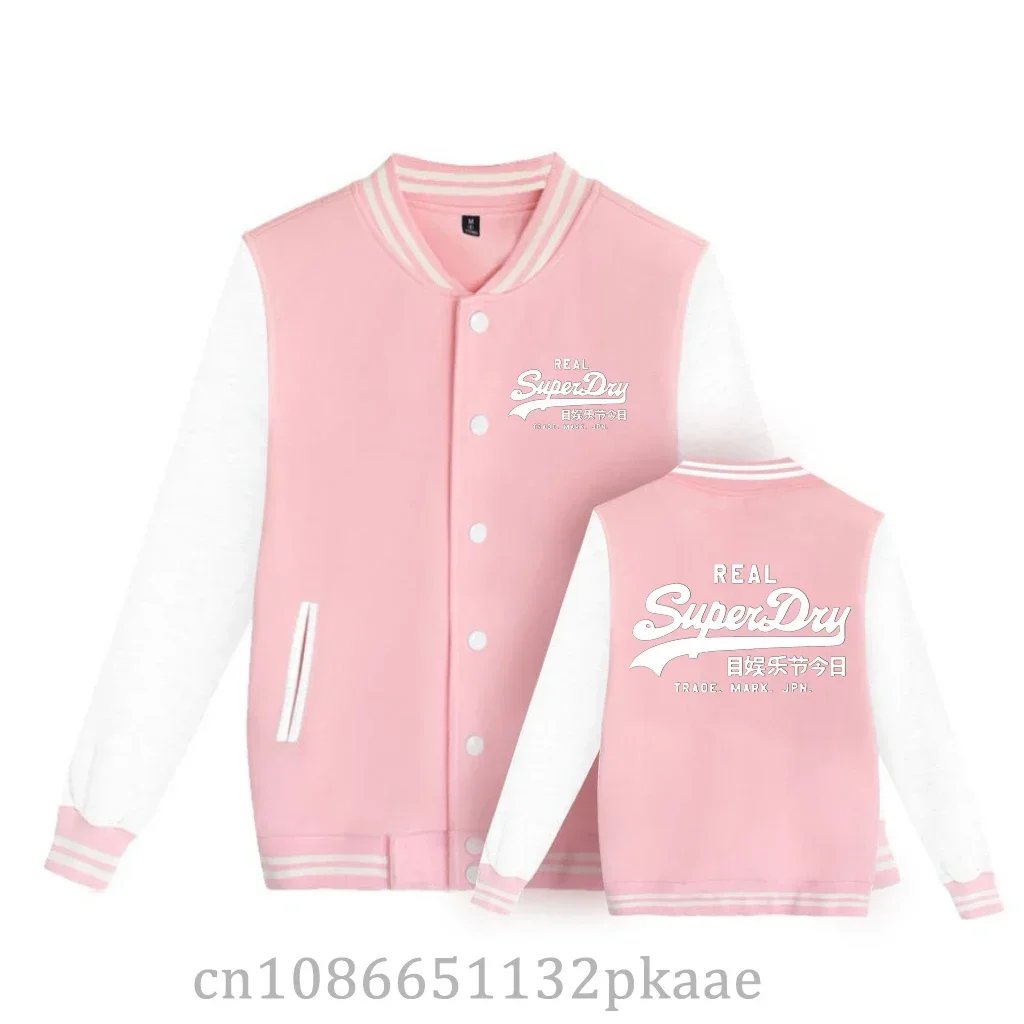 Superdry Cartoon Baseball Jacket Children\'s Hip Hop Harajuku Jackets Tops Autumn Winter Kid Boys Girls Loose College Coats