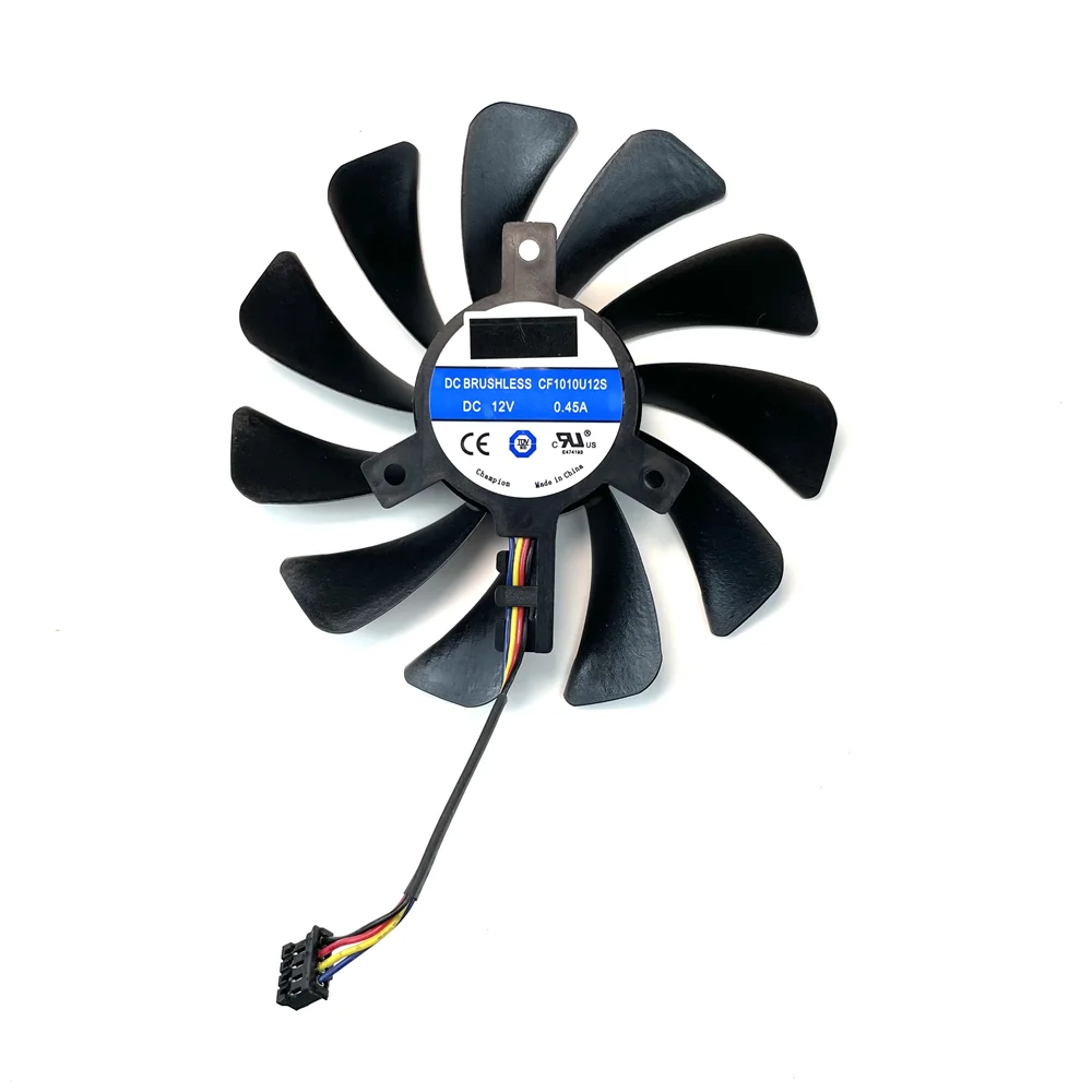 2 pièces/ensemble FDC10U12S9-C CF1010U12S 95mm dermatjas590 GPU carte vidéo refroidisseur ventilateur pour XFX RX 590/580 VGA carte vidéo refroidissement