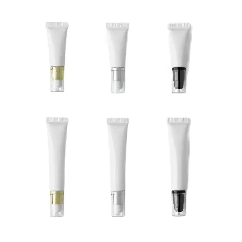 

25/50pcs 10/15/20G Cream Soft Tube Airless Press Pump Empty White And Frosted White Cosmetics Container 10/15/20ml Lotion Bottle