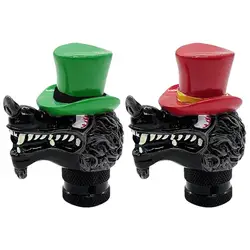 Gear Shift Head Acrylic Alloy Wolf Shape Cars Shifter Knob Ergonomic Decorative Sturdy Gear Shift Accessories For Car Auto Truck