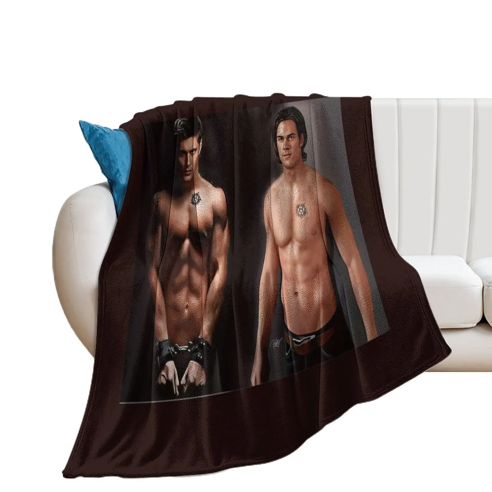 

SUPERNATURAL - Winchester brothers Throw Blanket Large Sofa Quilt Loose Blankets