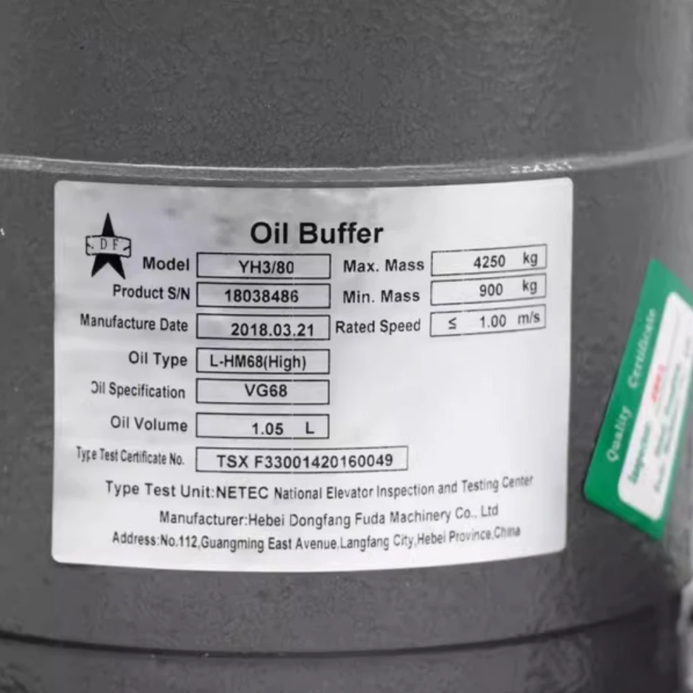 HEBEI DONGFANG Lift Hydraulische oliedrukbuffer Pit Auto Schokabsorptie YH3/80 YHL3/80 1 stuk