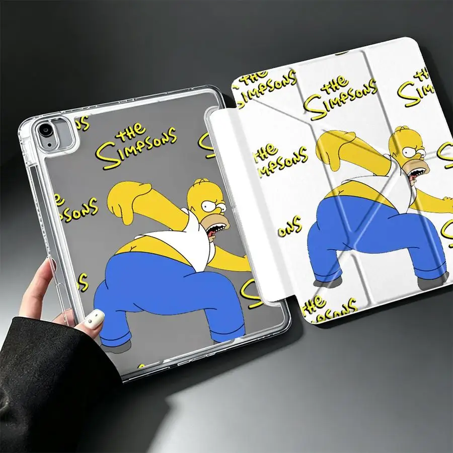 Parody The Simpsons Homer Bart Tablet Case For Samsung Galaxy Tab S10 Lite S8 A11 A8 A9 Plus S7 FE S9 Plus With Pen Slot Cover
