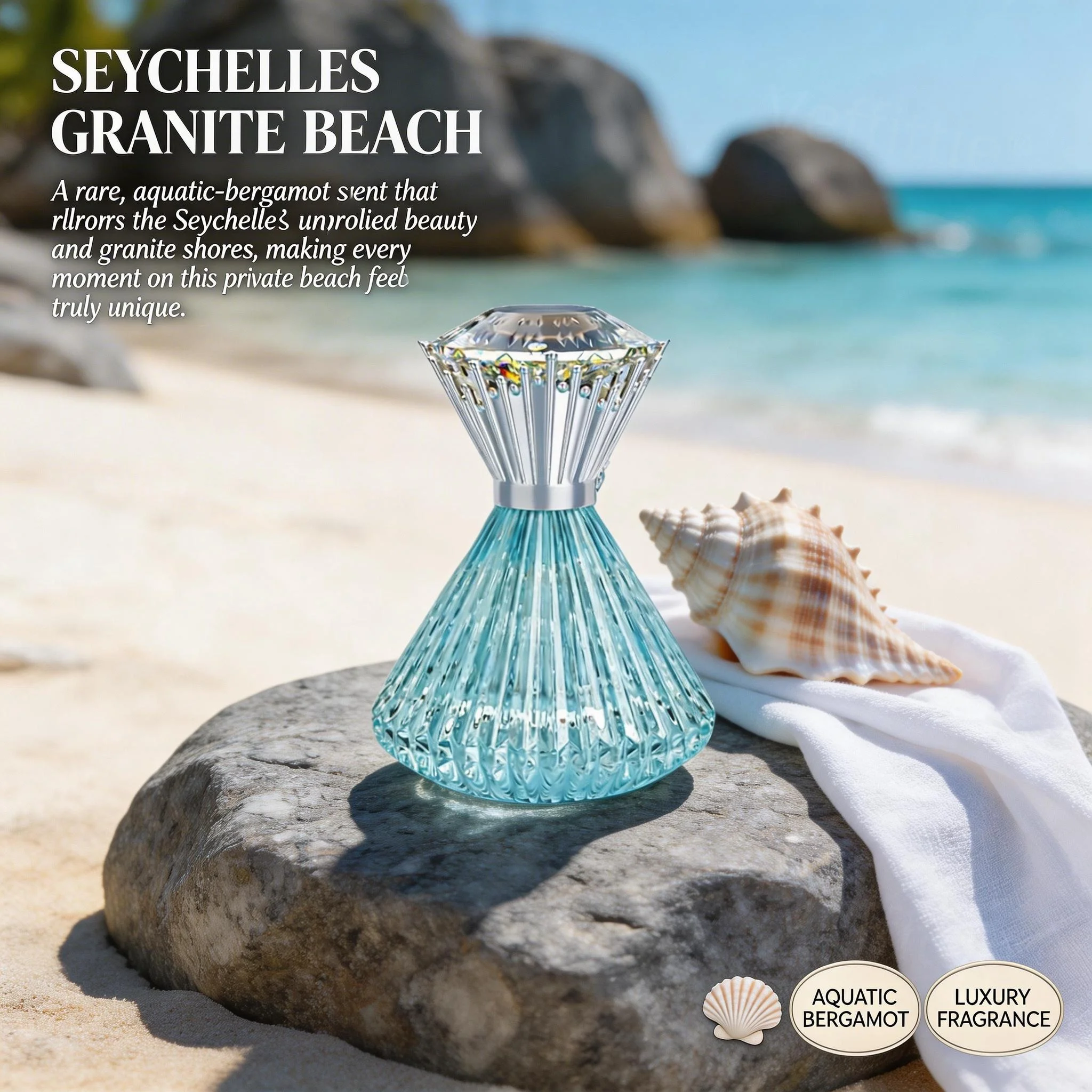 

Seaside Crystal Breeze Eau De Toilette 50ML, Long Lasting Crisp Floral Blend, Beach Wear, Premium Gift for Vacation Trips