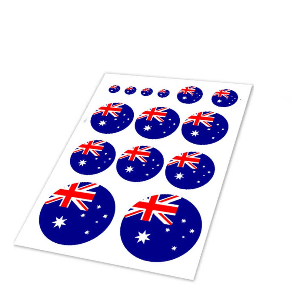 Australia Country Flag Custom Sticker Car Side Door Window Decor Decals Vinyl Labels Style Cover Square Circle Auto USA Stickers