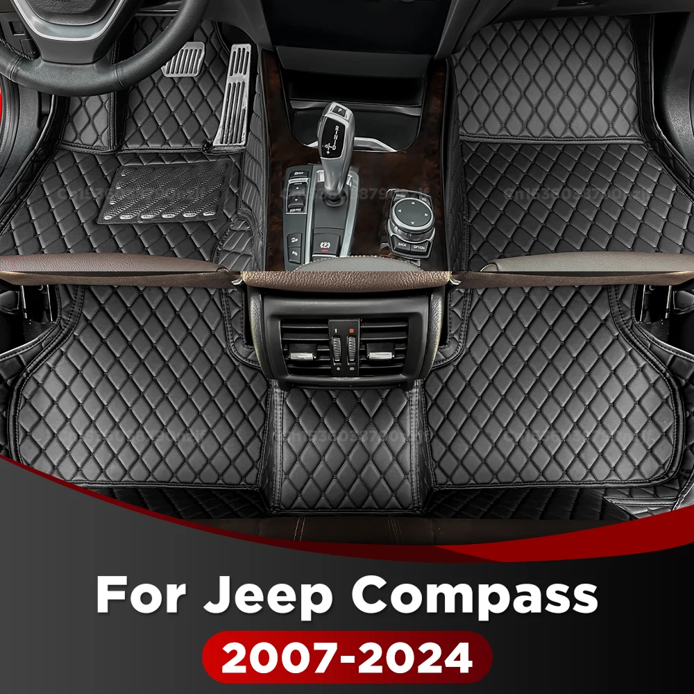 

Для Jeep Compass 2007-2024 автомобильный напольный коврик на заказ, автомобильный ковер, аксессуары для интерьера, защитный 2023 2022 2021 2020 2019
