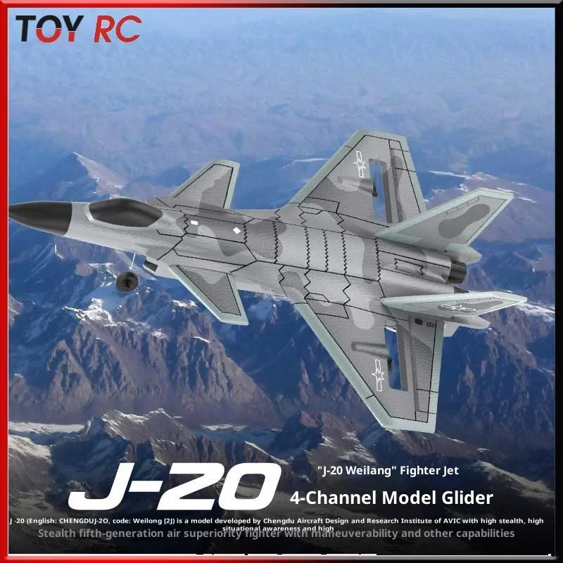 

Hot Four Channel J20 Fighter Plane J-20 Glider Foam Remote Control Aircraft With Aerial Photography Chinese Fighter Wholesale
