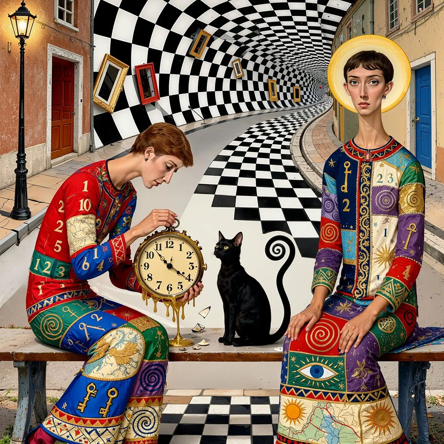 500PCS/1024 PCS Jigsaw Puzzles Abstract Passage of Time Challenging Family Activity Game for Gameroom Bedroom Gift