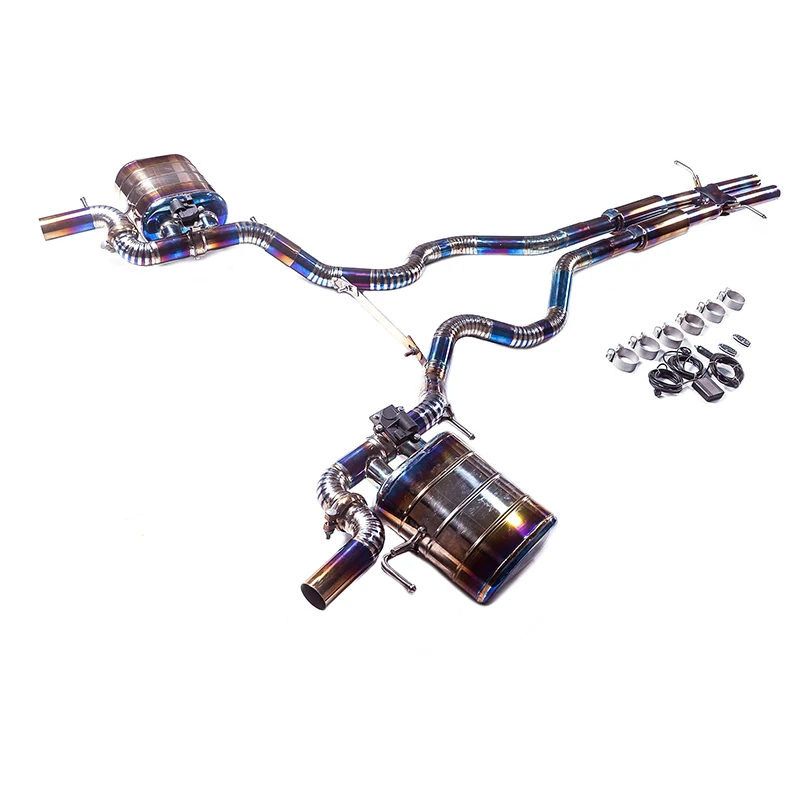 GFC catback uitlaatsysteem, OEM diffuser titaniumlegering high-performance voor de 2013-2019 Land Rover Range Rover Sport V6 3.0T,