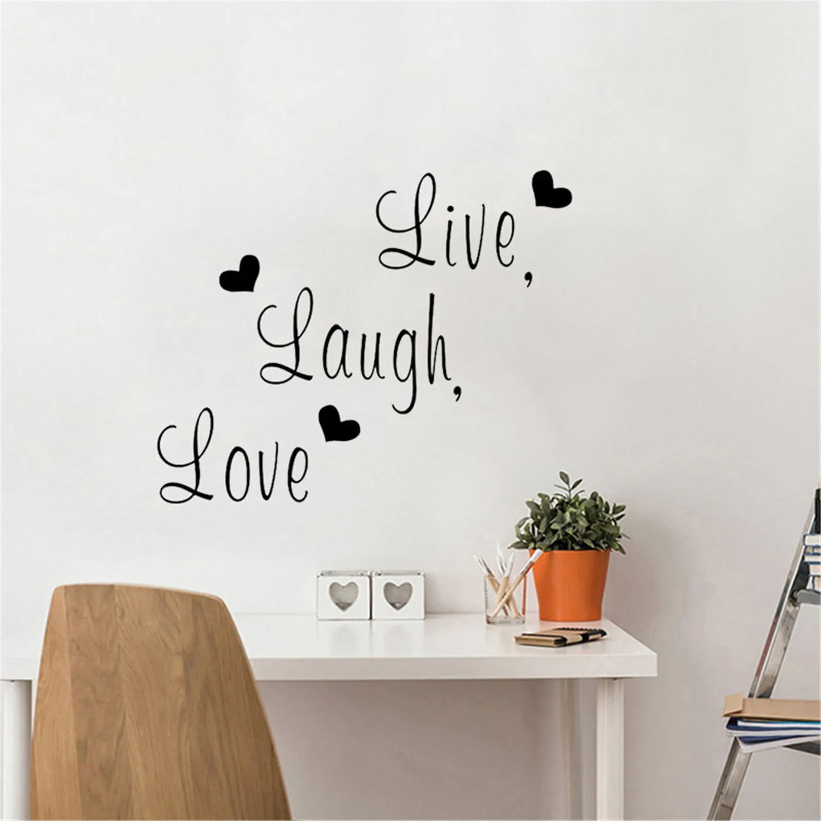 Wall English Proverbs Love Sticker Live Motivational After Disaster Home Decor Large Wall Decals For Bedroom Women