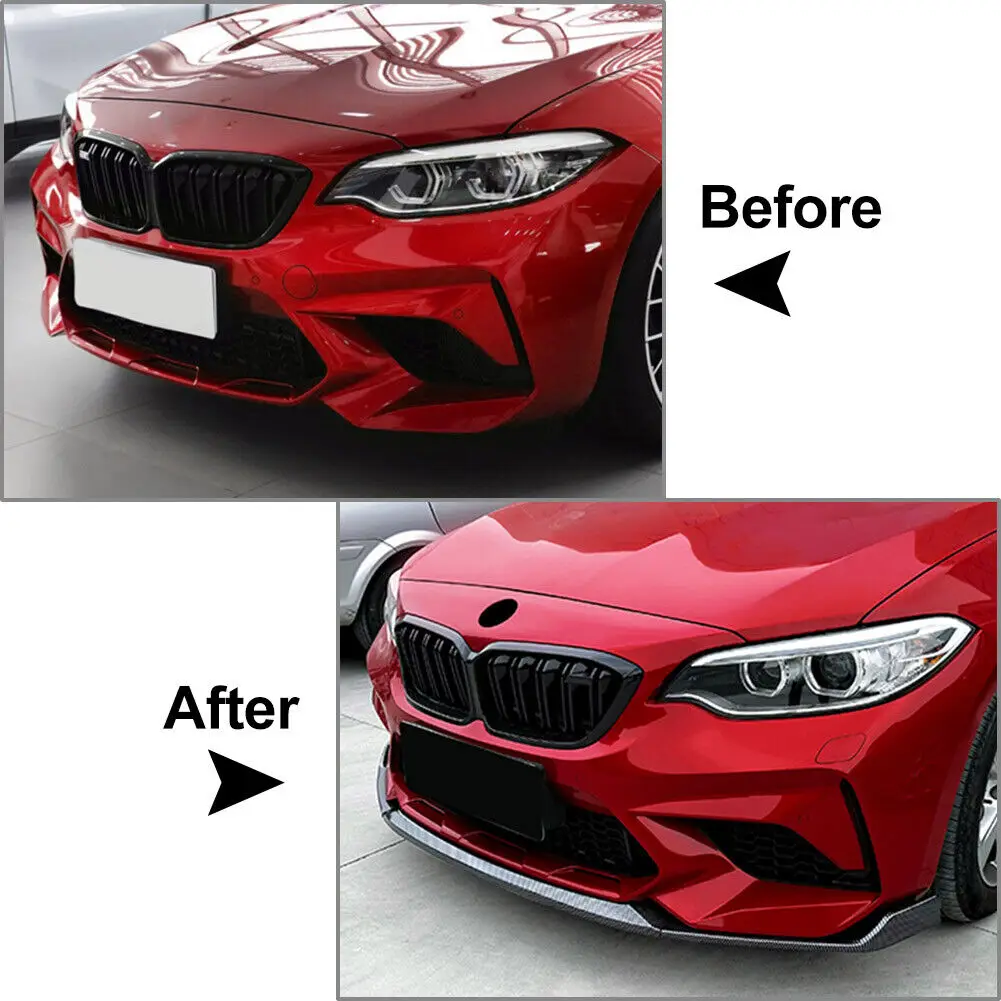 Car Front Bumper Splitter Lip For BMW F87 M2 CS Coupe 2016-2021 Diffuser Spoiler Lip Bumper Guard protector view 6