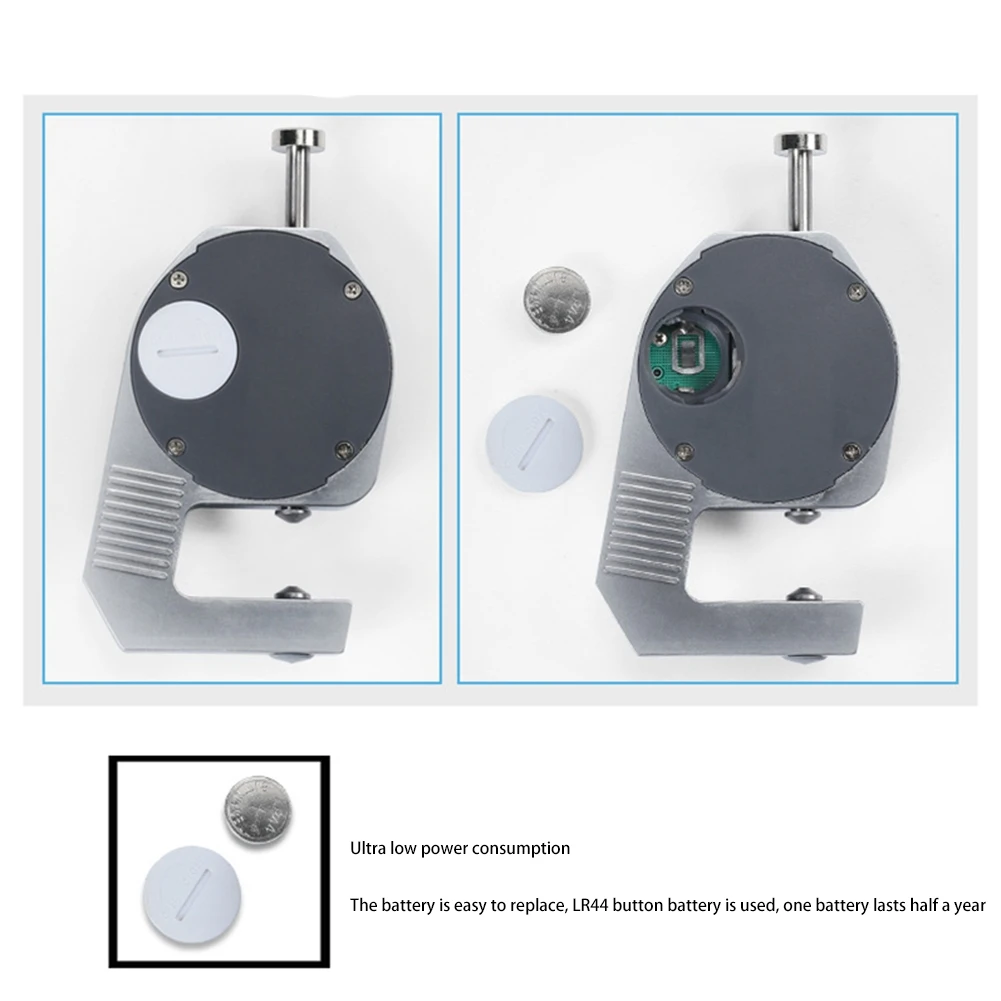 Digital Thickness Gauge Electronic Thickness Meter Measure Thickness of Paper Cloth Thin Metal Micrometer 0.01mm B