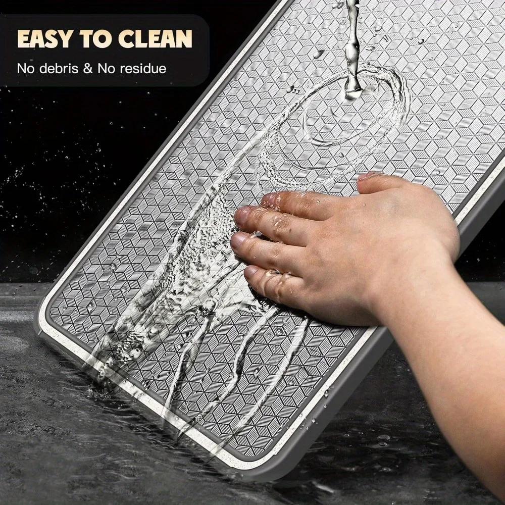 1pcs Stainless Steel Cutting Board Double Sided Chopping Board for Kitchen Scratch Resistant Anti-Slip Silicone Edges