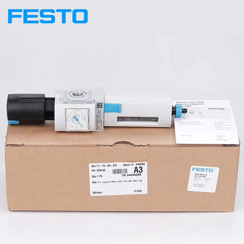 

FESTO filter regulator MS4-LFR-1/4-D6-CRV-AS 529146 MS4