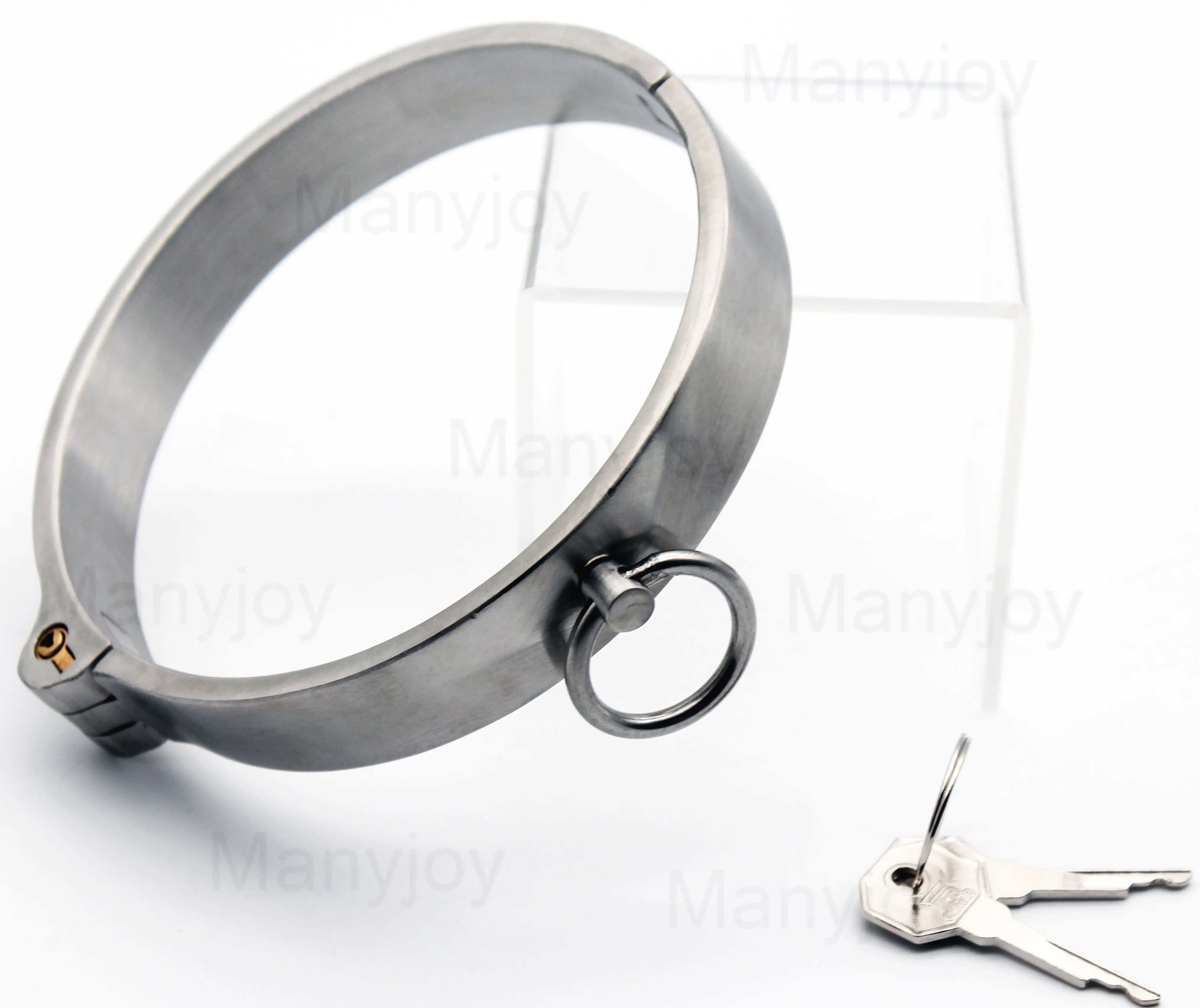 Heavy Stainless Steel Slave Wrist Handcuffs Ankle Cuffs Choking Neck Collar Detachable chain Shackles Bondage BDSM Lock Toys