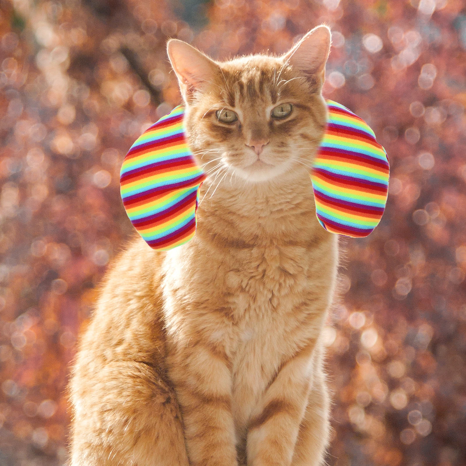 

Comfortable Cat Pillow U-Shaped Pet Neck Cushion Premium Cloth Material Safe Breathable Durable Portable Long Service Life Easy