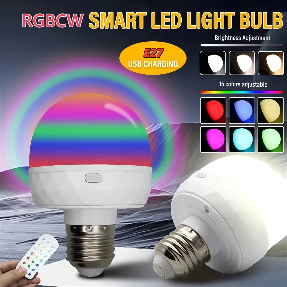 E27 RGB LED Light Bulb 5V USB - Smart Home Japan recension och pris