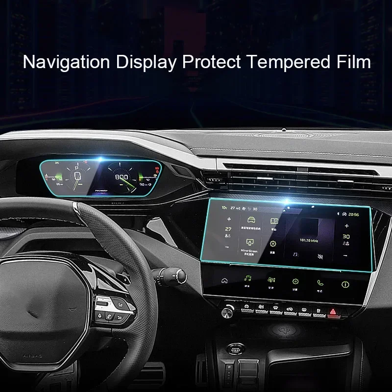 

For Peugeot 408 GT 408X 2023-Present Car GPS Navigation Screen Protect Tempered FilmAuto Dashboard Display TPU Sticker Accessory