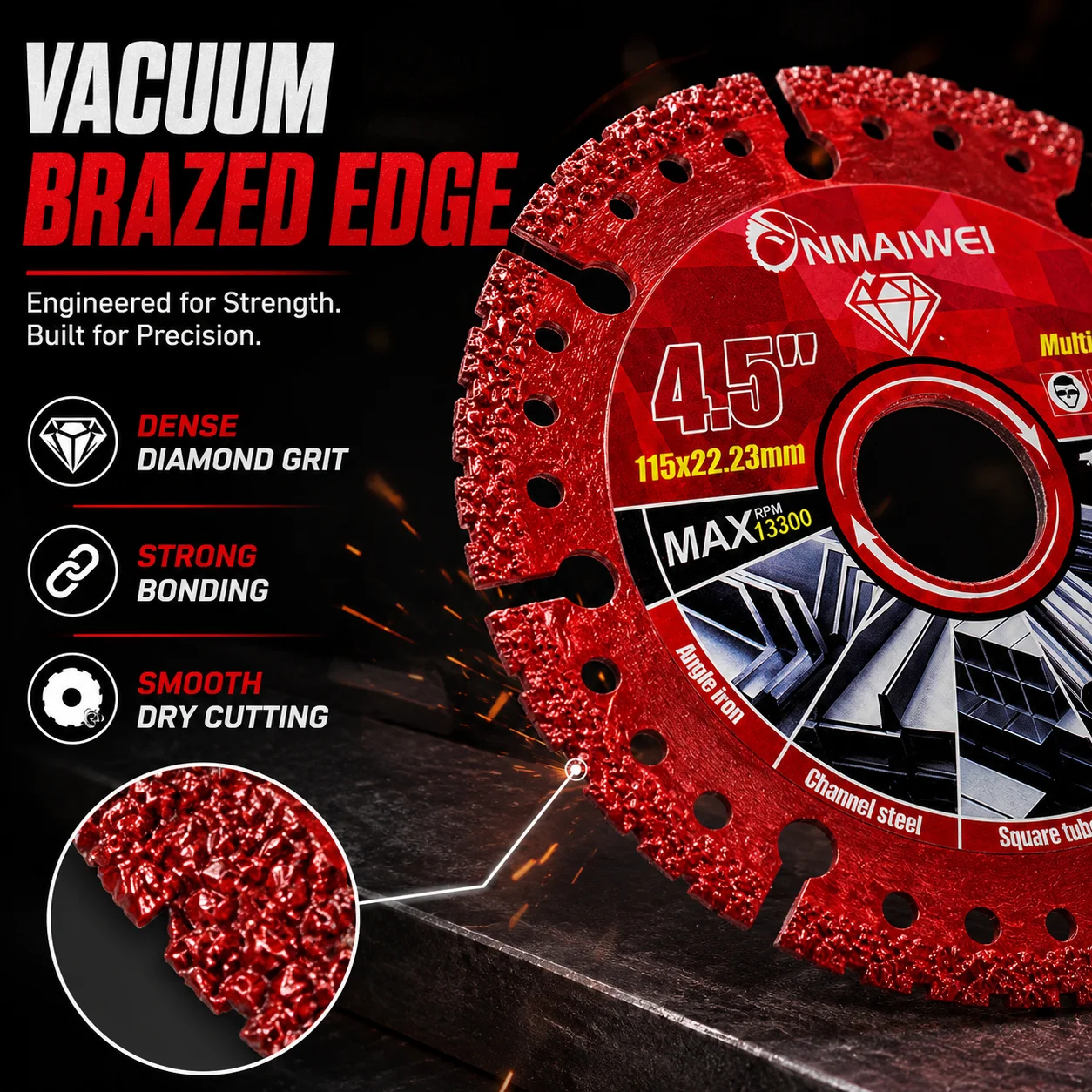 3PCS Diamond Saw Blade Set for - огляд і ціна Angle Grinder 4.5