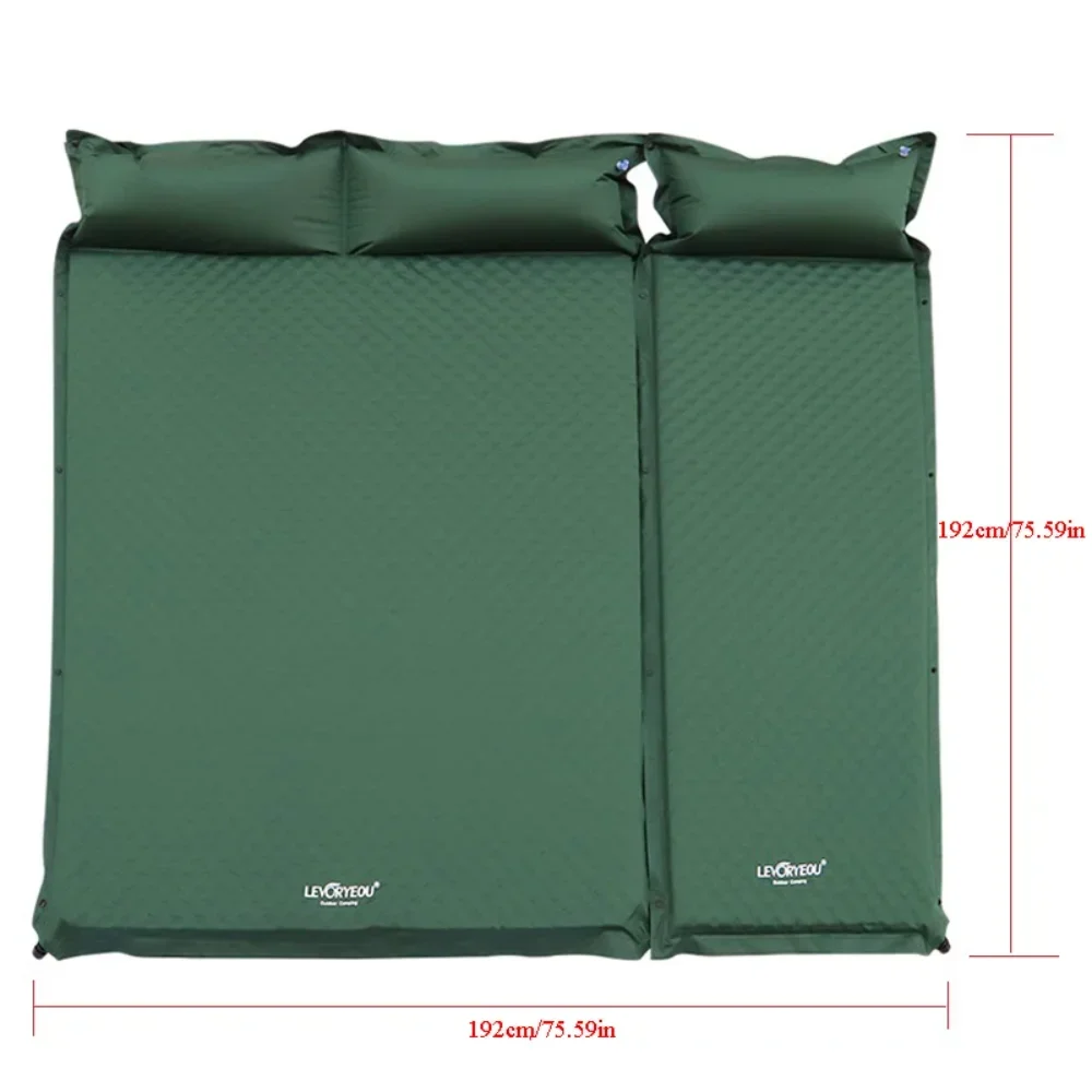 

1-3Persons Thick 5cm Automatic Self-Inflatable Mattress Cushion Pad Tent Camping Mat Comfortable Bed Heating Lunch Rest Tourist