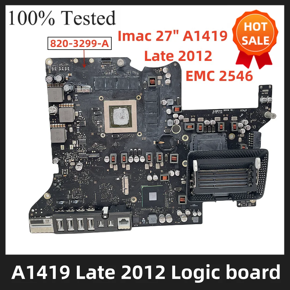 

A1419 Logic Board 661-7157 820-3299-A for IMAC A1419 md096ll/a md095ll/a 2012 675MX 1GB Motherboard mainboard