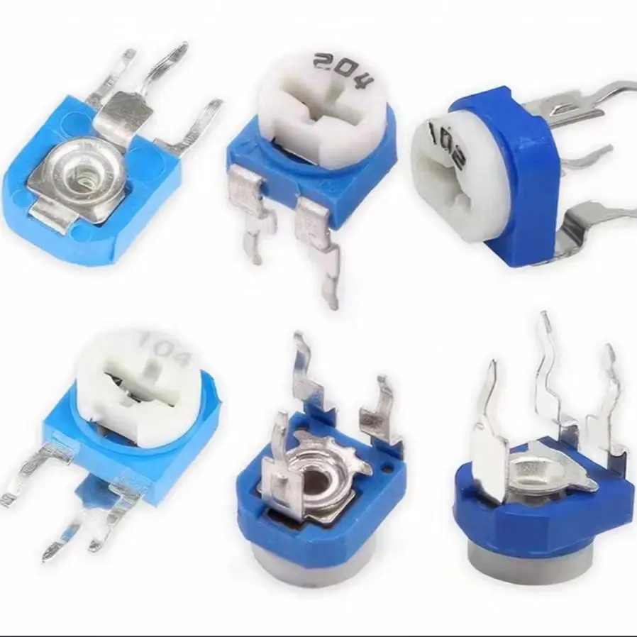 50pcs RM065/063 blue and white adjustable resistor 100R 1K2K5K10K10K20K50K100K potentiometer