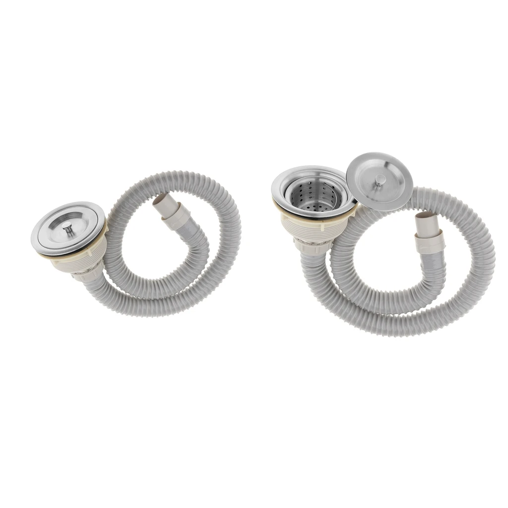 Salon Sink Drain Strainer 2pcs Plastic Stainless Steel Basket for Beauty Salon Trough Washing Hair