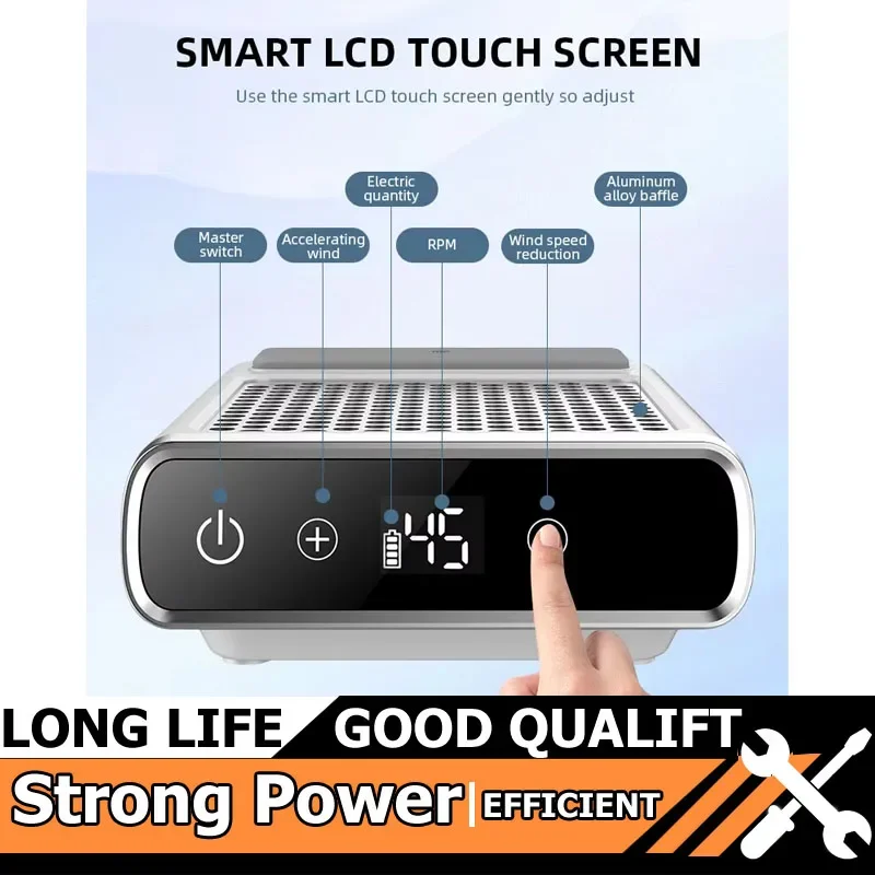 

Новый мощный пылесборник для ногтей, профессиональный пылесборник для ногтей с многоразовым фильтром, регулируемое маникюрное оборудование