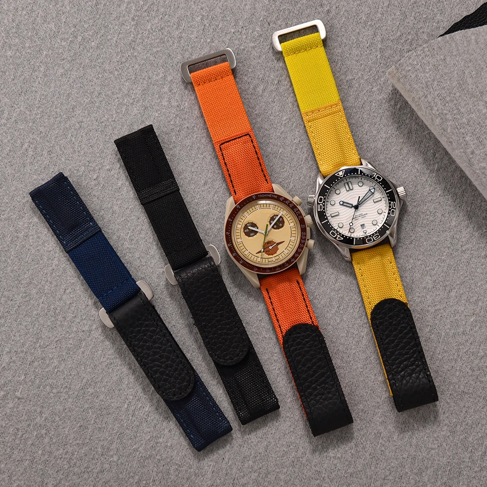 Upgraded 20mm Hook and Loop Quick Dry Watch Band Elastic Canvas Sailcloth Nylon Watch Strap for Garmin