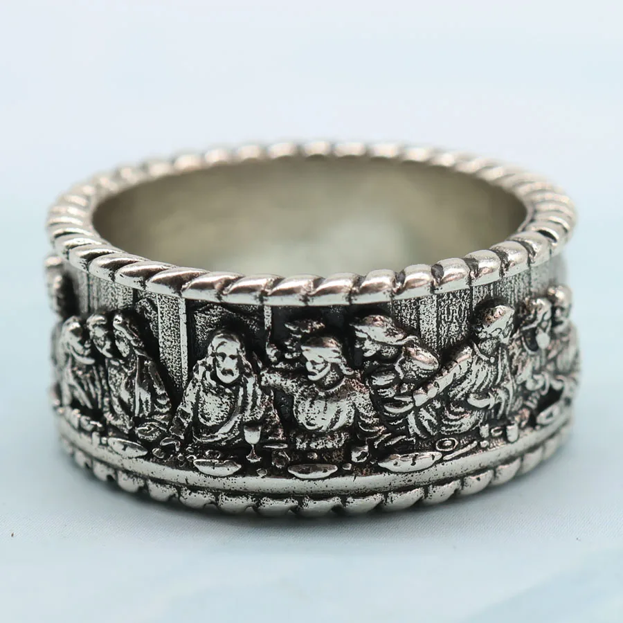 Buy 4 Get 1 Free 23x10mm 9g The Last Supper Band Jesus Christ ang Twelwe Apostles Stainless steel Pendant