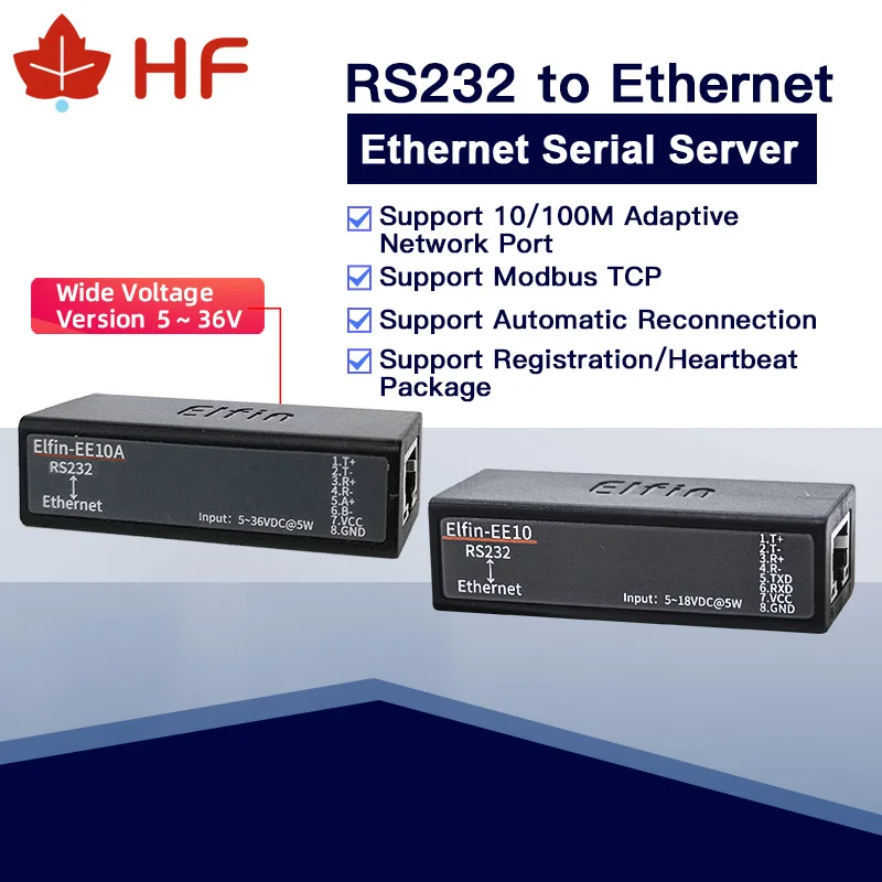 Ee10 Port Rs232 To Ethernet Server Rs232 Single Server To Ethernet Modbustcp/http Ee10a