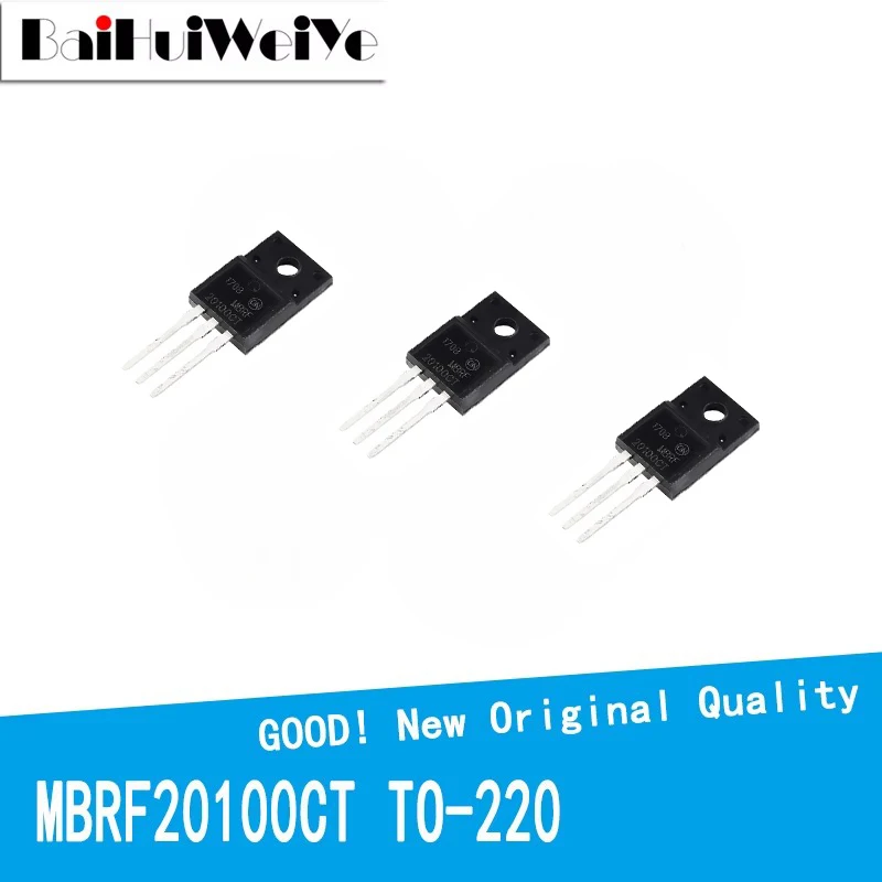 10PCS MBRF20100CT MBR20100CT 20100CT B20100G 20A 100V SCHOTTKY DIODE TO-220F New Good Quality