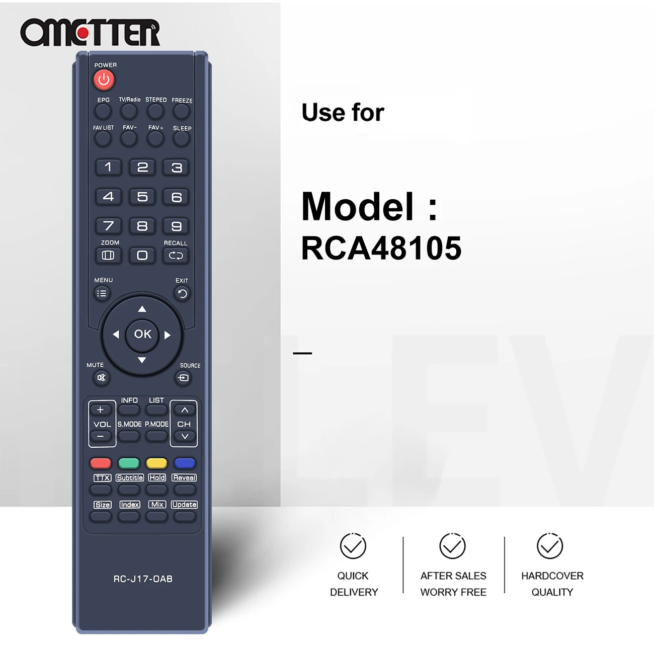 New RCA48105 For JVC Hitachi Vestel LCD TV Remote Control RM-C3090 LT-50VF30K LT-49V4200 32HYC01U 24HYC05