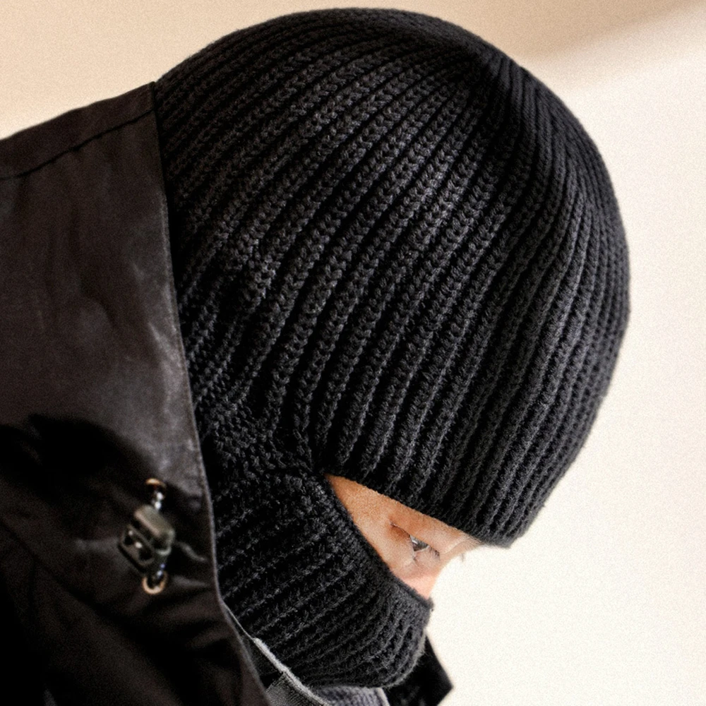 Gorro cálido de invierno para hombre, gorro de algodón de punto grueso para exteriores, para clima frío, esquí, senderismo, correr, gorro de invierno