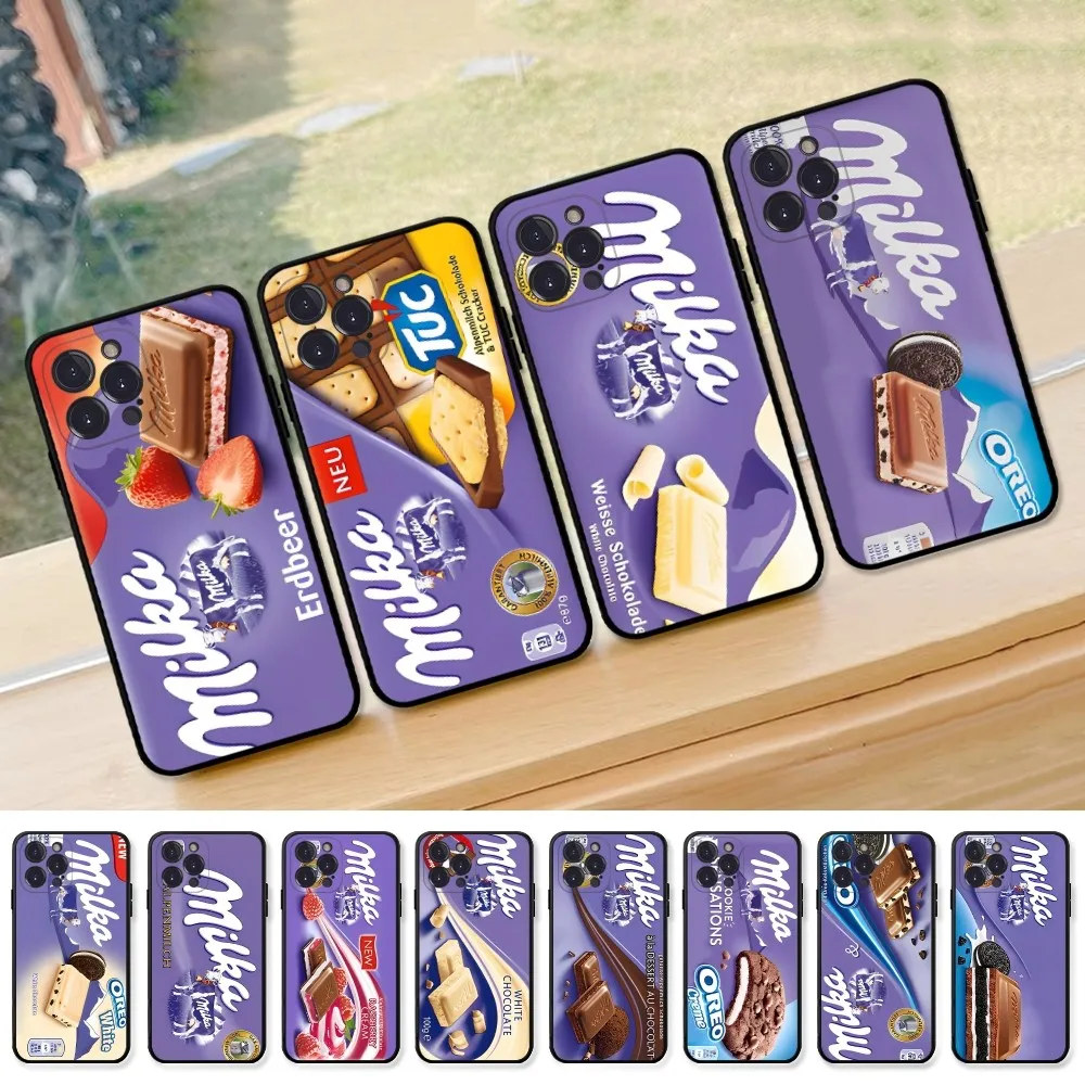 Funda de teléfono Chocolate Milka Box para iPhone 15, 14, 11, 12, 13, Mini Pro, XS Max, 6, 7, 8 Plus, X, XR, SE, 2020