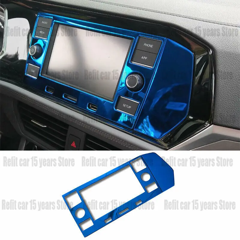 For Volkswagen Jetta Mk7 2019 2020 2021 2022 Steel GPS Navigation Frame Decor Trim