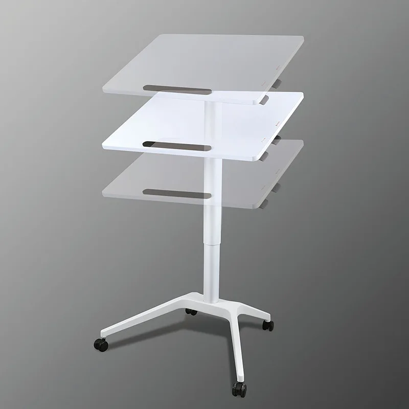 

Mobile Lifting Desk Adjustable Angle Lifting Desk Modern Simple White