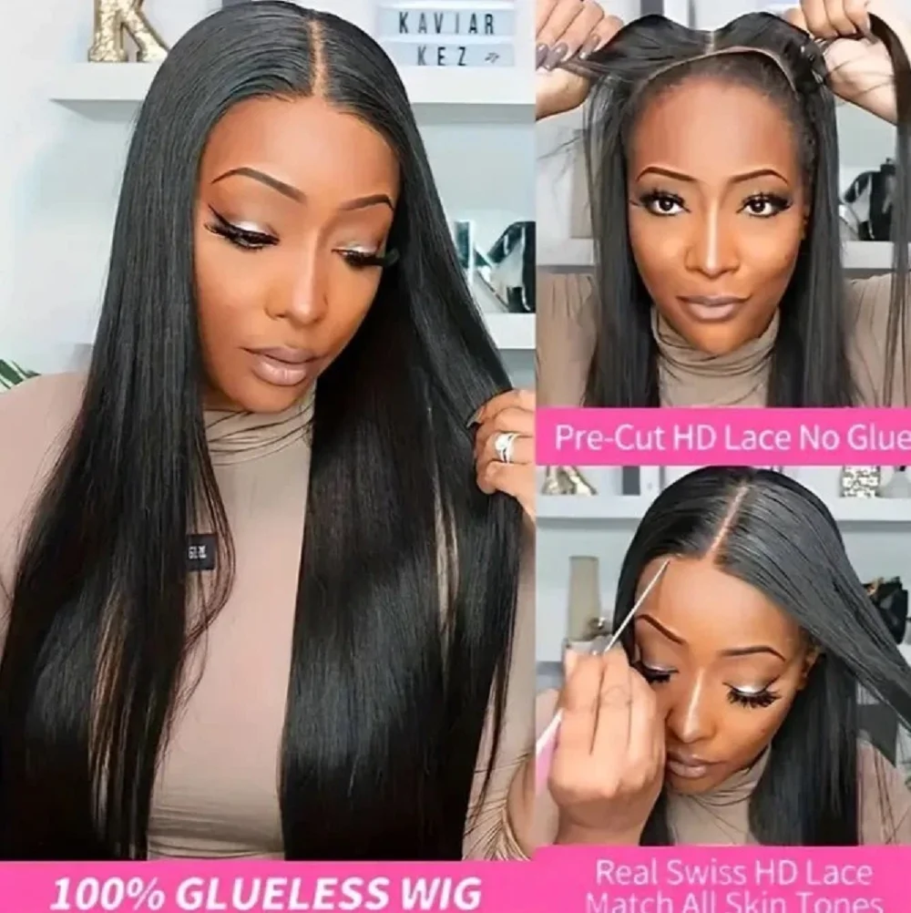 32 Inches Bone Straight Wigs Human Hair For Women Wear And Go Glueless Wigs Pre Cut Transparent Lace Brazilian Remy Hair
