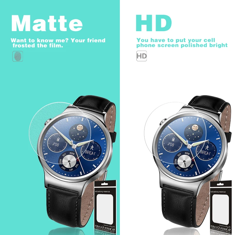 HOT! Anti-Scratches LCD HD Clear Glossy Film For Huawei Watch_s Matte Film of Anti-Glare Anti-Fingerprint Screen Protector Film