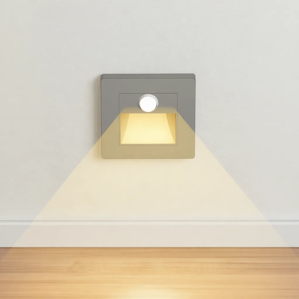 Modern Embedded Human Body Sensor Footlight 86 Panel Wall Lamp Staircase Aisle Bedroom Pathway Night Lighting Fixture