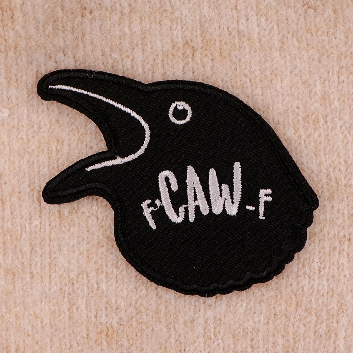 Cute Crow Embroidery Patch Funny Quotes Iron On Patches For Clothing Thermoadhesive Patches On Clothes DIY Sew Badges