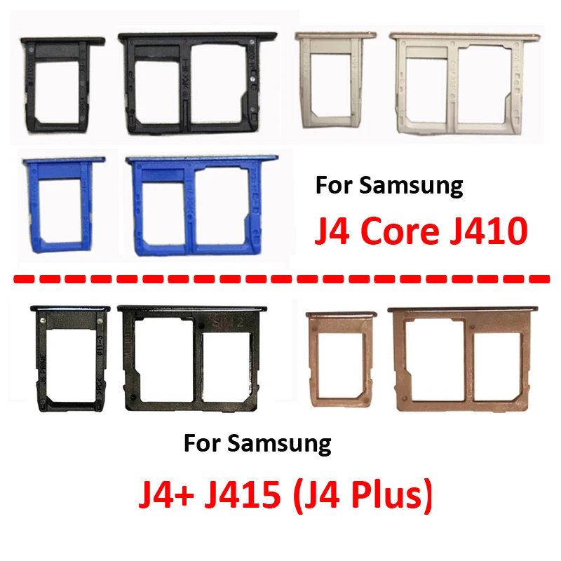 

For Samsung Galaxy J4 Plus J4+ J415 J415F J415FN J415G J415GN Phone SIM Tray Adapter Micro SD Card Tray Holder For J4 Core J410