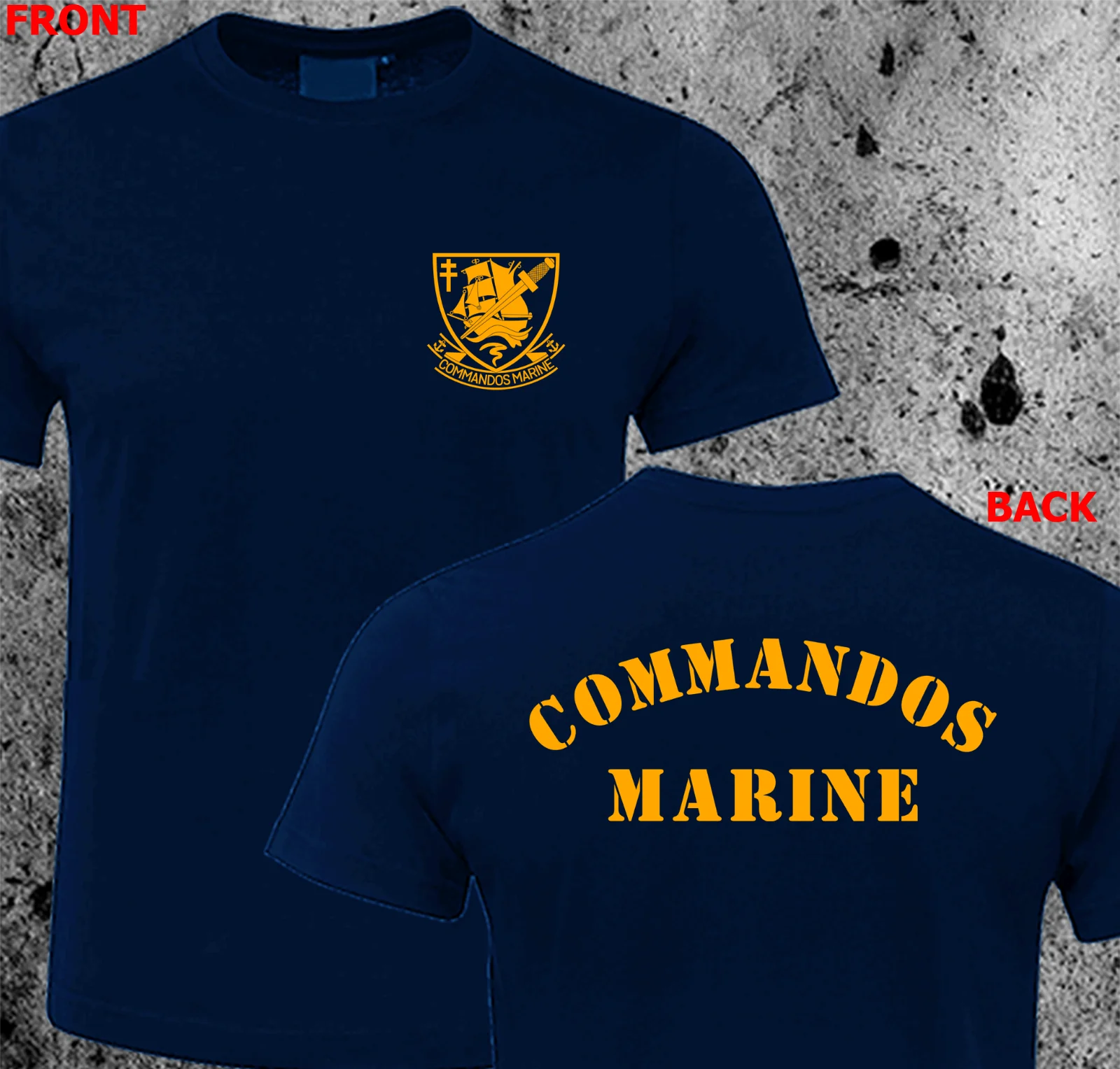 French Special Operation Forces Counter Terrorist Commandos Marine T-shirt